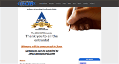 Desktop Screenshot of apexawards.com